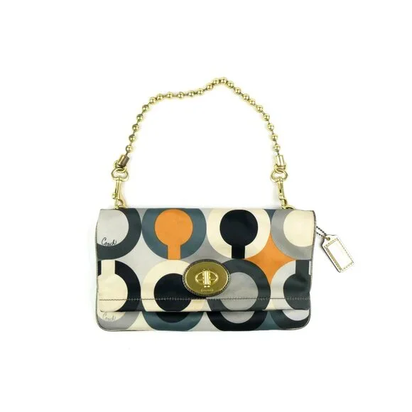 Coach Op Art Foldover Shoulder Bag 12928 - Picture 1 of 14